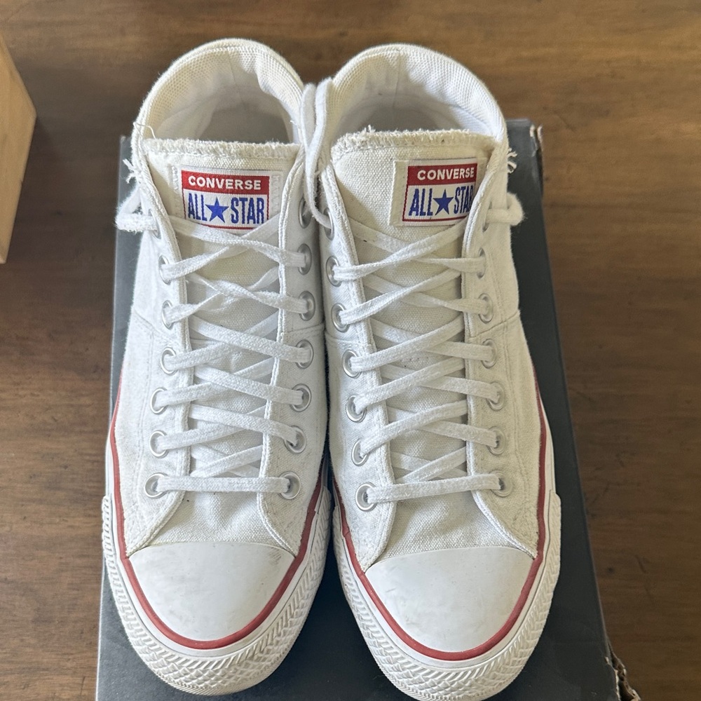 Converse All Star White and Red Sneakers